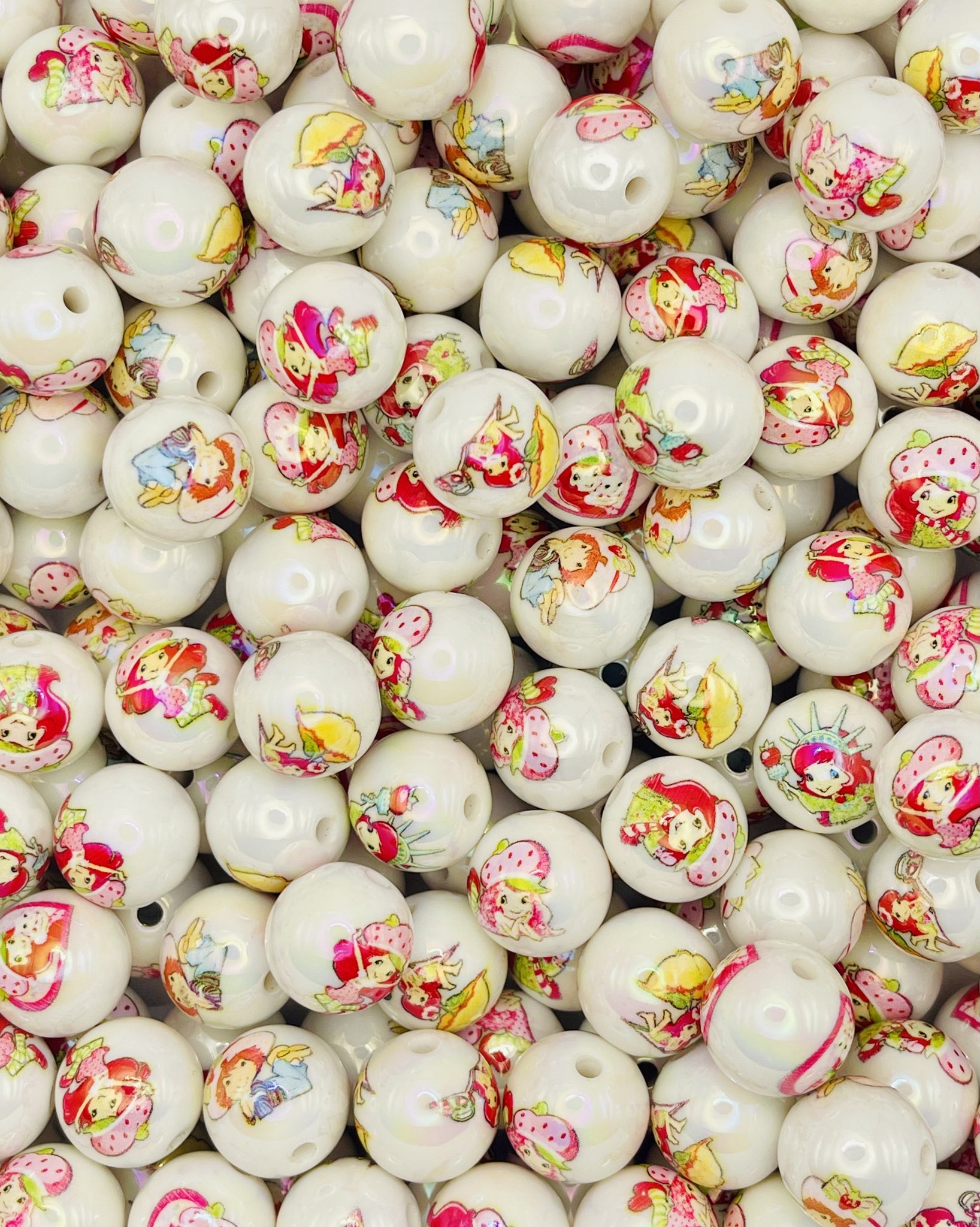 Berry Sweet Printed Beads – Vintage Cartoon Mix