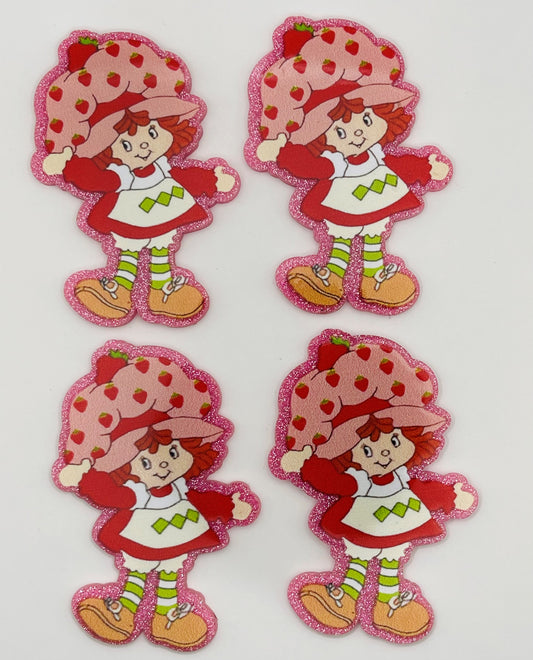 Strawberry Shortcake Glitter Acrylic - 5 pcs