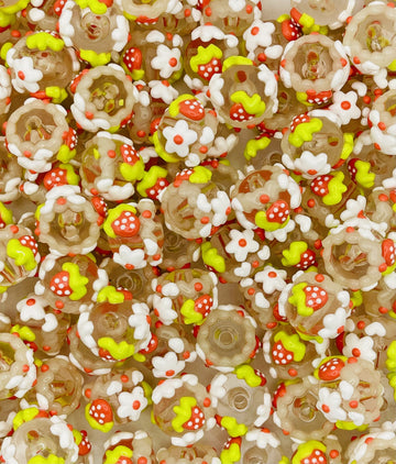 Sweet Strawberry Frost Beads – Hand-Painted Treats for Crafts!