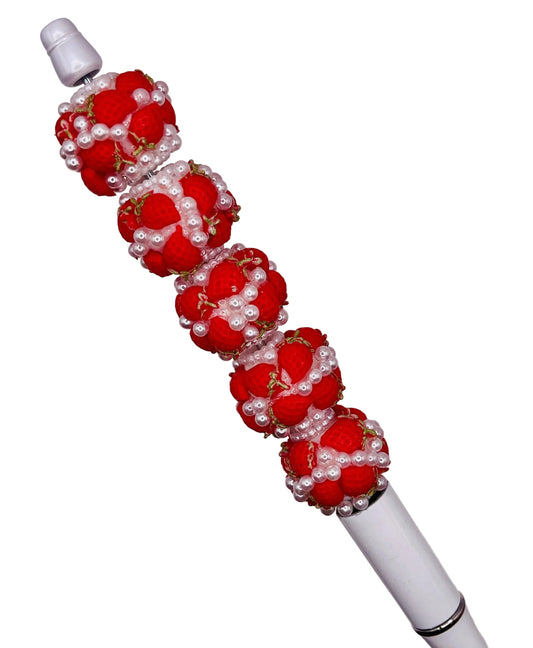 Strawberry Pearl Beads – Chunky Beads for Pens & Crafts