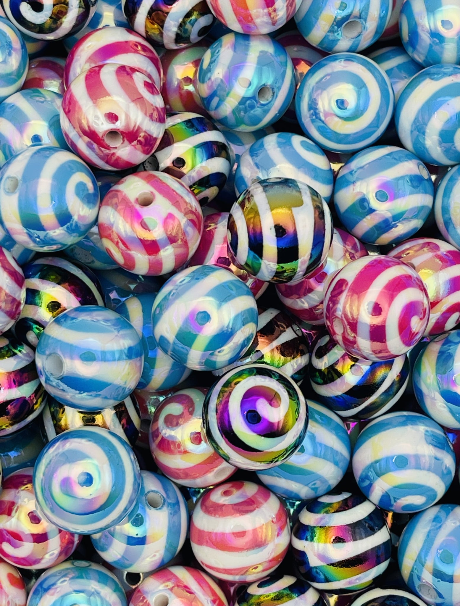 Striped Swirl Beads