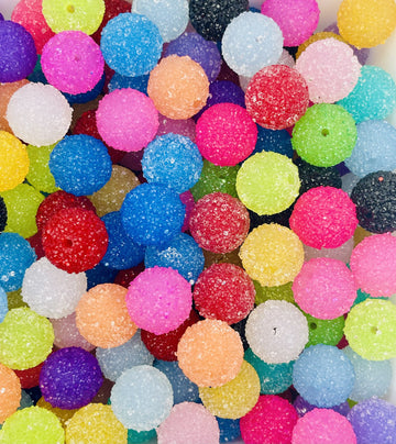 Sugar Frost Bead Collection – Bright & Textured Round Beads