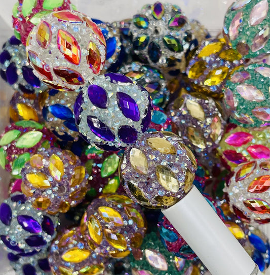 Iridescent Leaf Rhinestone Beads!