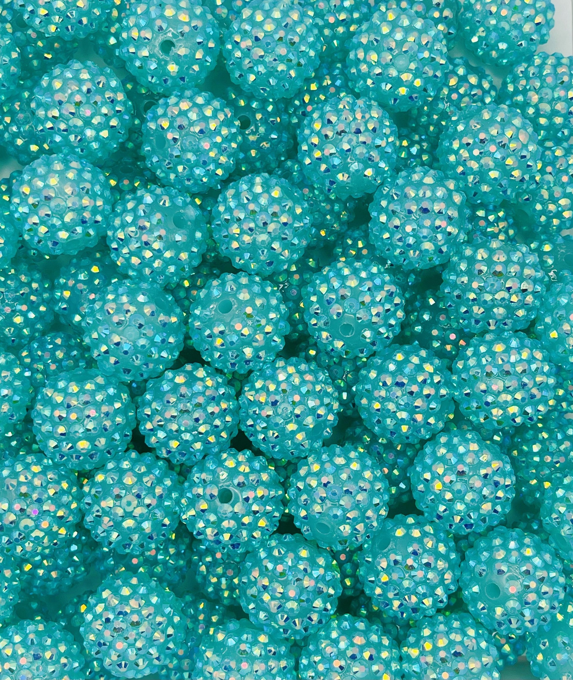 Teal Sparkle Rhinestone Beads!