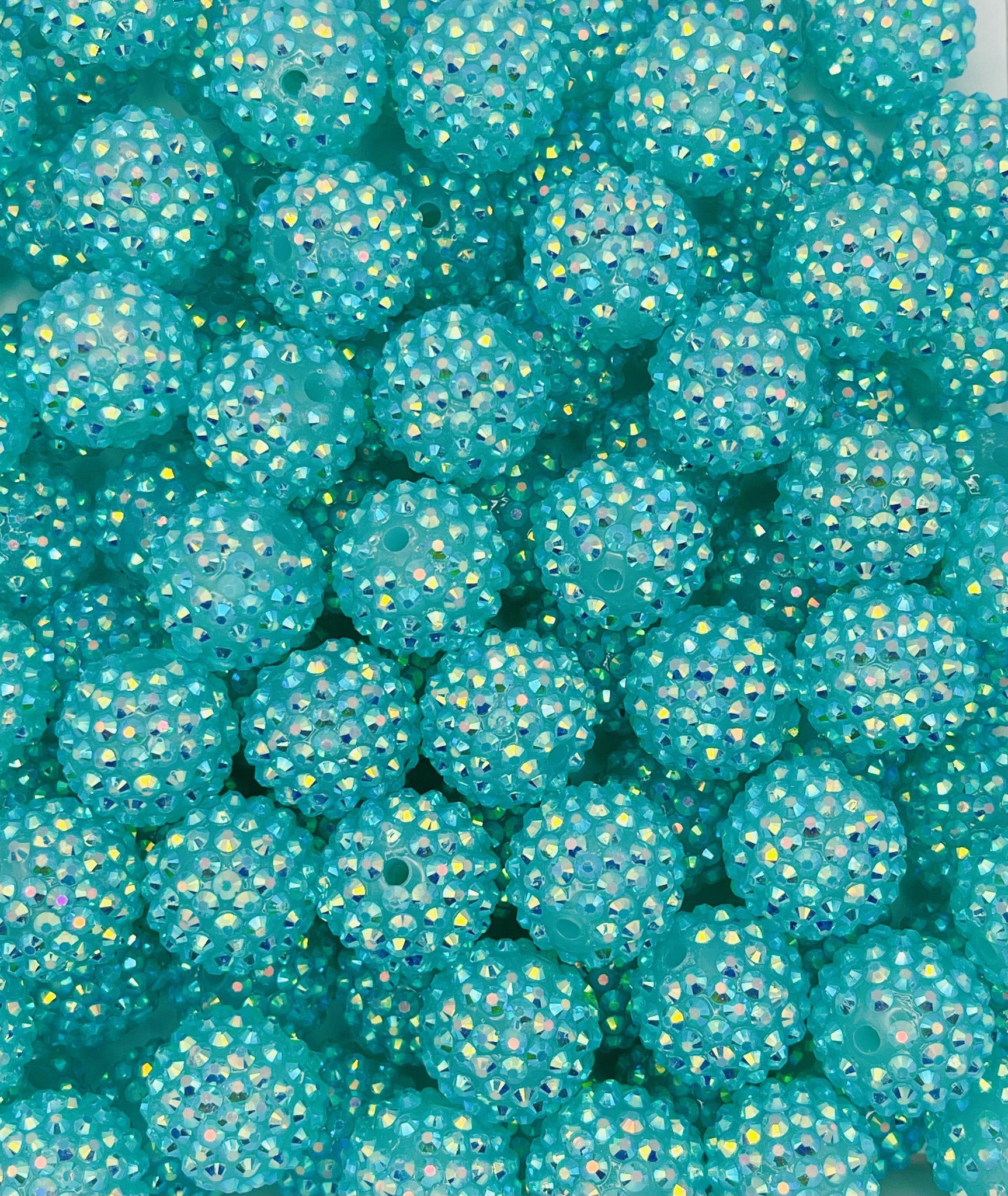 Teal Sparkle Rhinestone Beads!