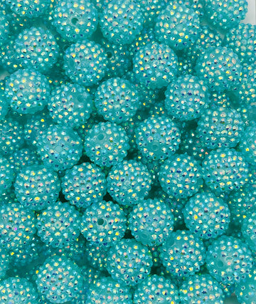 Teal Sparkle Rhinestone Beads!