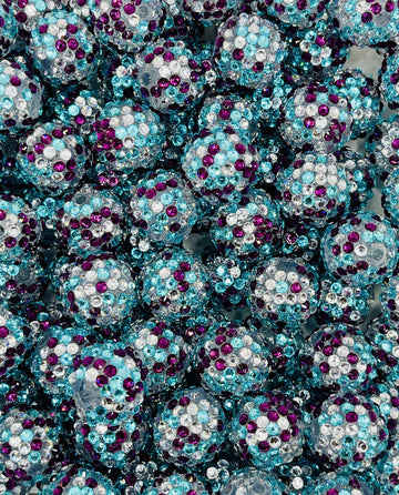 Teal, Fuchsia & Crystal Bling Beads