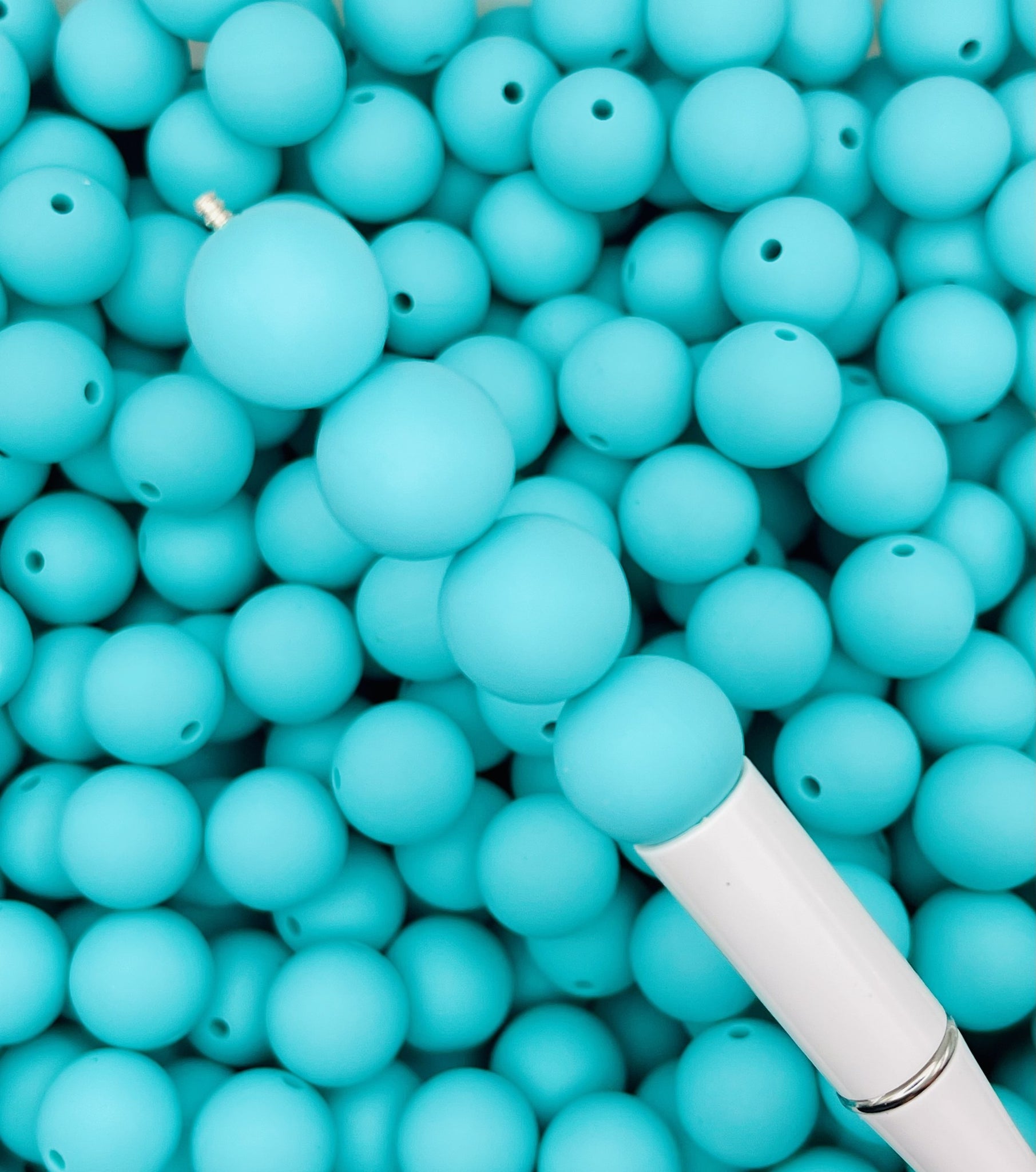 Teal Silicone Beads