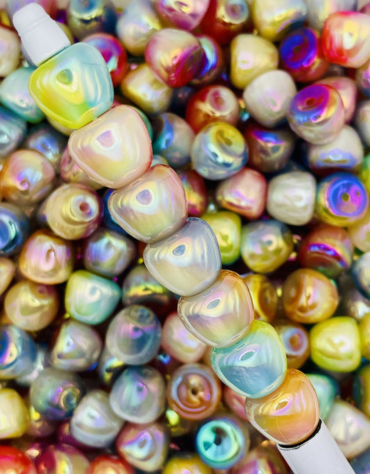 UV Apple Shape Beads – Iridescent Candy Mix!