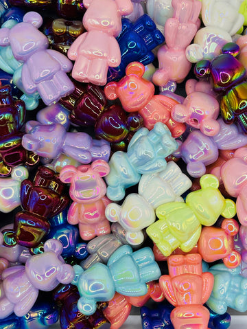 UV Coated Bear Beads