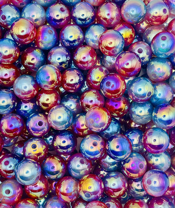 UV Galaxy Round Beads – Aurora Rainbow Beads