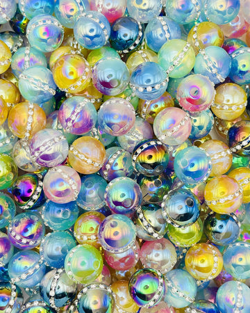 UV Rainbow Rhinestone Beads