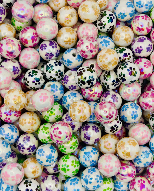 UV Paw Print Beads!