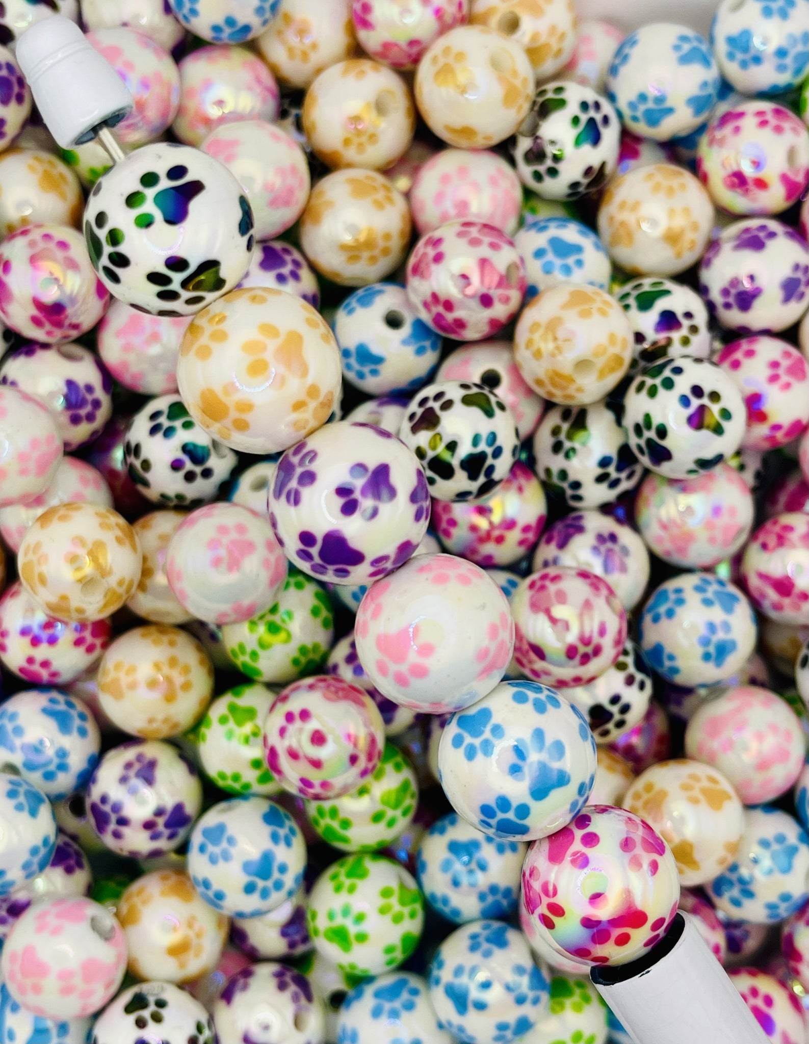 UV Paw Print Beads!