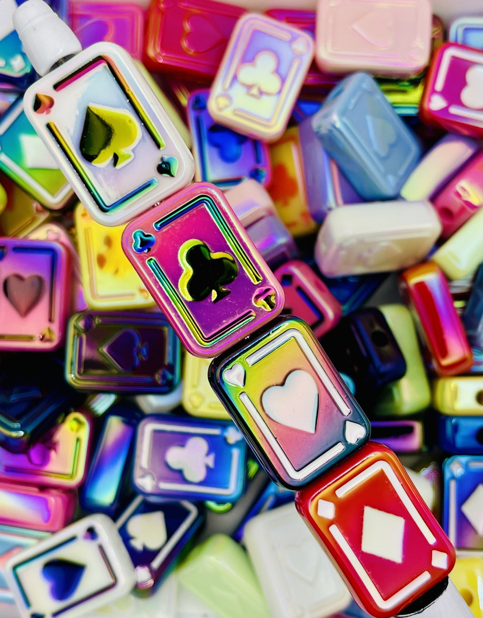 UV Glossy Playing Card Beads