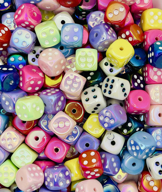 UV Glossy Dice Beads