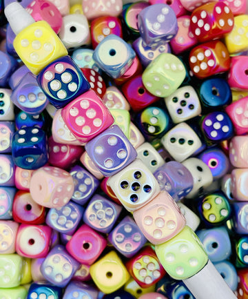 UV Glossy Dice Beads