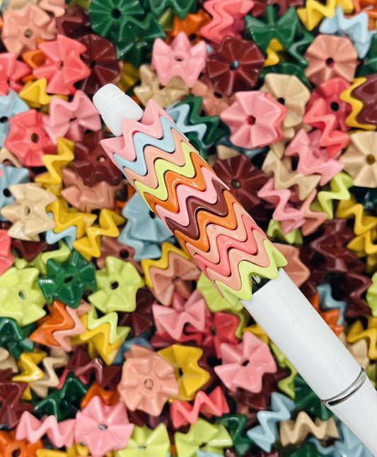Colorful Zigzag Spacer Beads – Vibrant Accents for Beadable Pens and Crafts