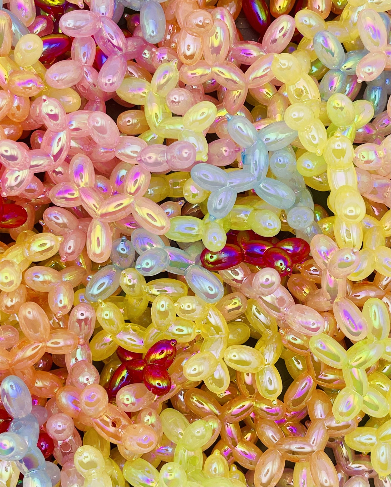 Iridescent Balloon Dog Beads – Whimsical Fun for Crafting