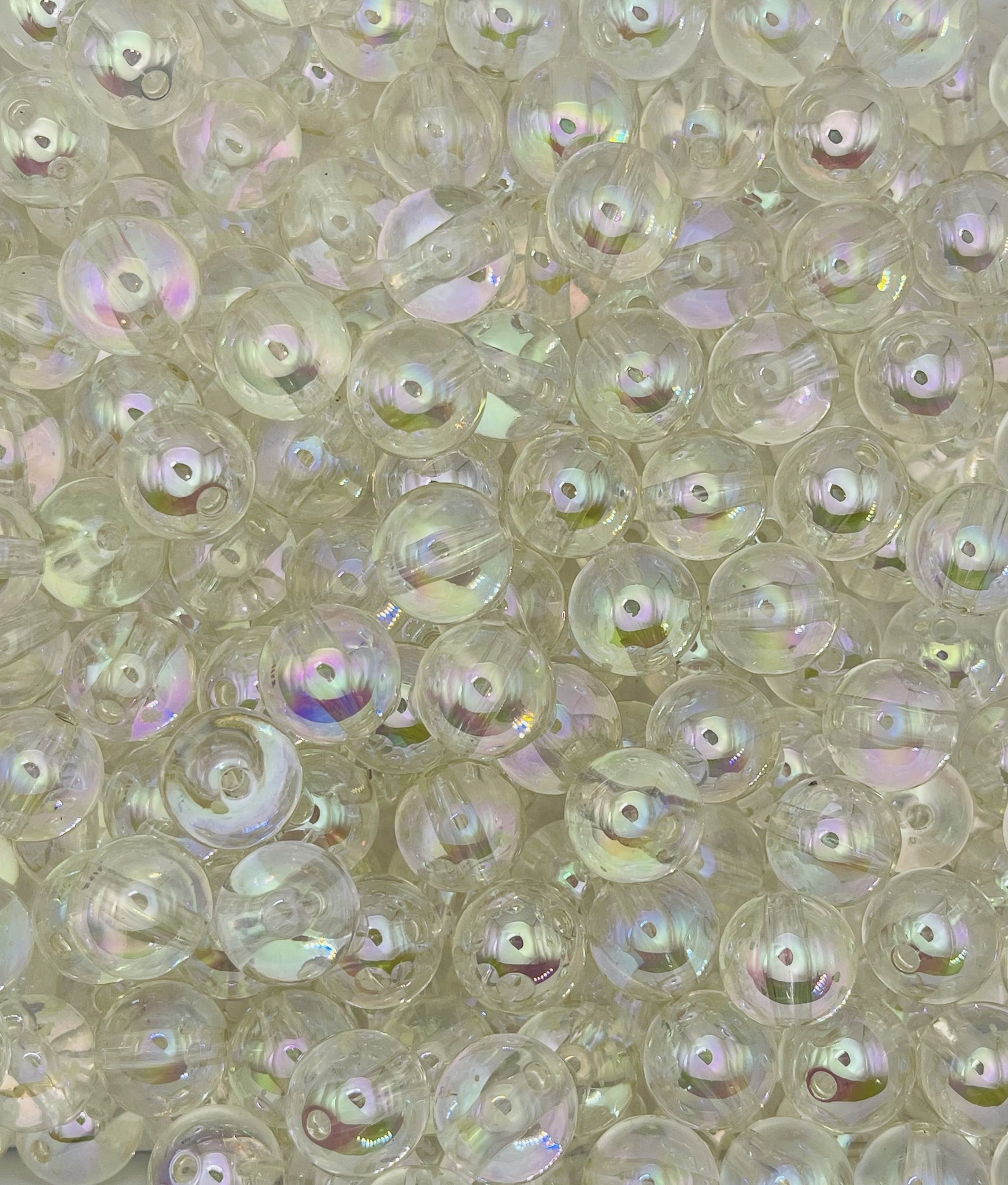 Clear Iridescent Beads - Subtle Elegance for Crafting