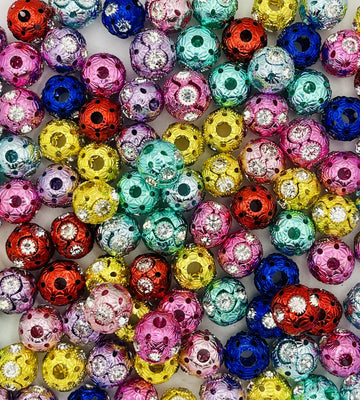 Multicolor Rhinestone Filigree Spacer Beads – Sparkling Accents for Jewelry & Crafts