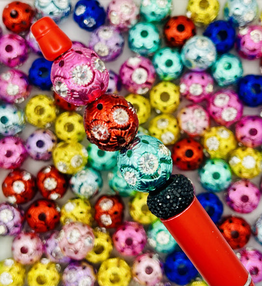 Multicolor Rhinestone Filigree Spacer Beads – Sparkling Accents for Jewelry & Crafts