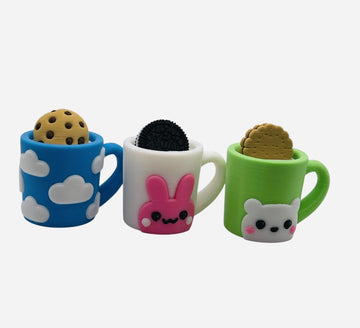 3D Printed Cookie Dunker Clicker | Sensory Fidget Desk Toy | Cookie Mug Keychain Clicker