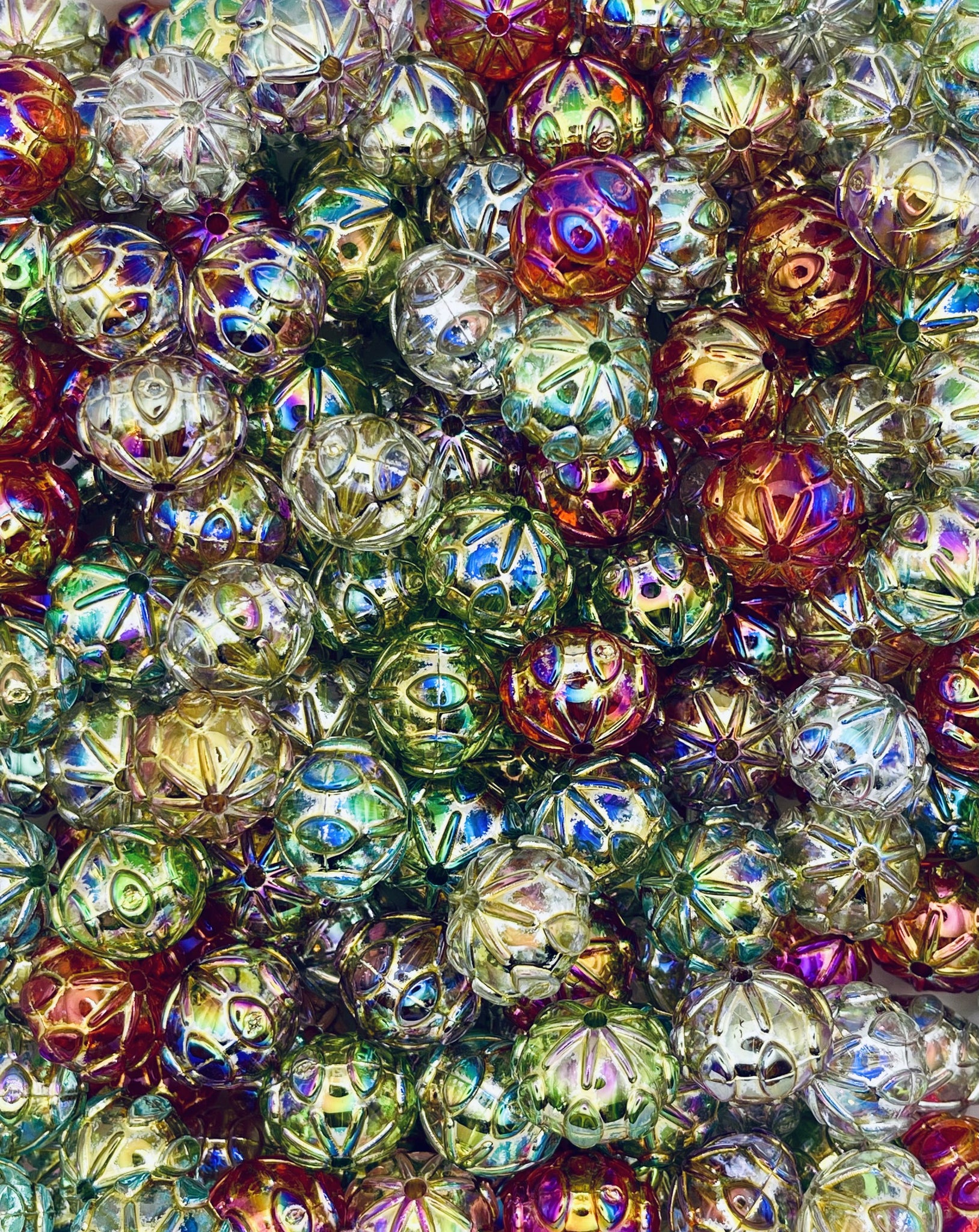 Iridescent Starburst Beads
