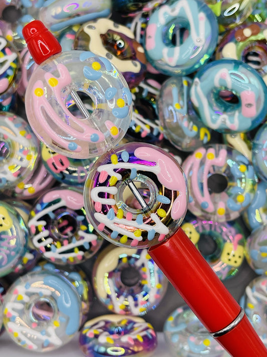 Hand-Painted Sweet Donut Bead Mix