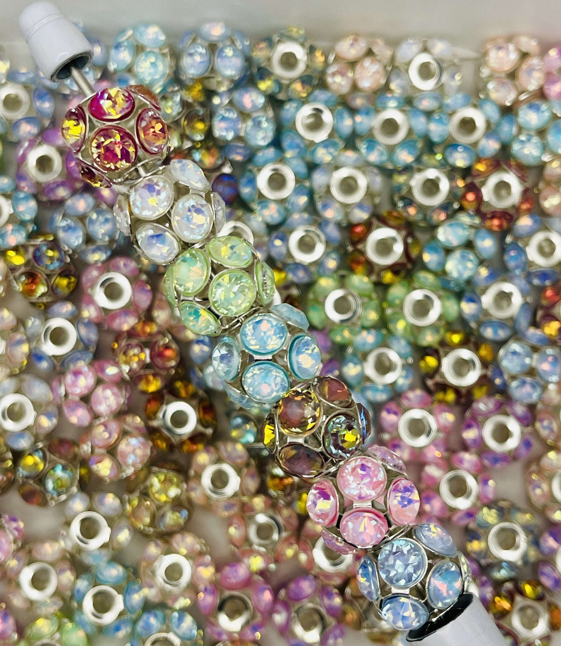 Fancy Round Rhinestone Beads!