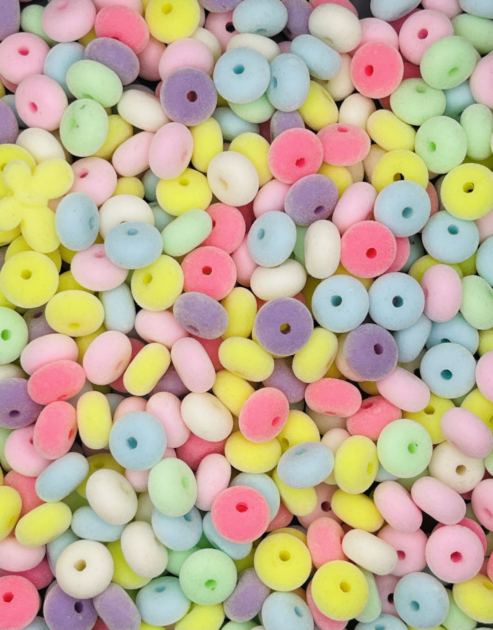 Flocked Spacer Beads