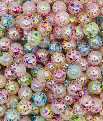 Iridescent Floral Beads