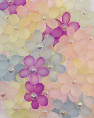 Large Pastel-colored Daisy flower beads!