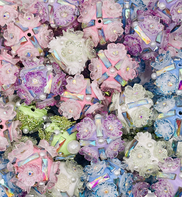 Glitter Flower & Butterfly Beads