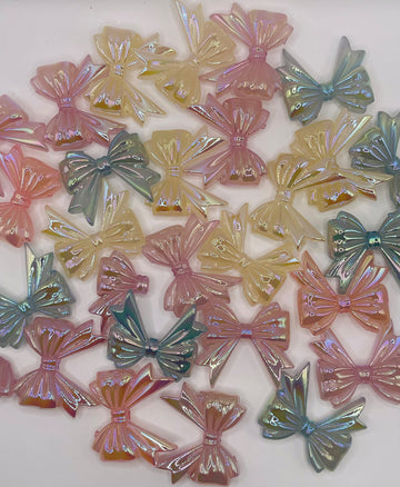 Luminous Fine Glitter Ribbon Bow Beads.