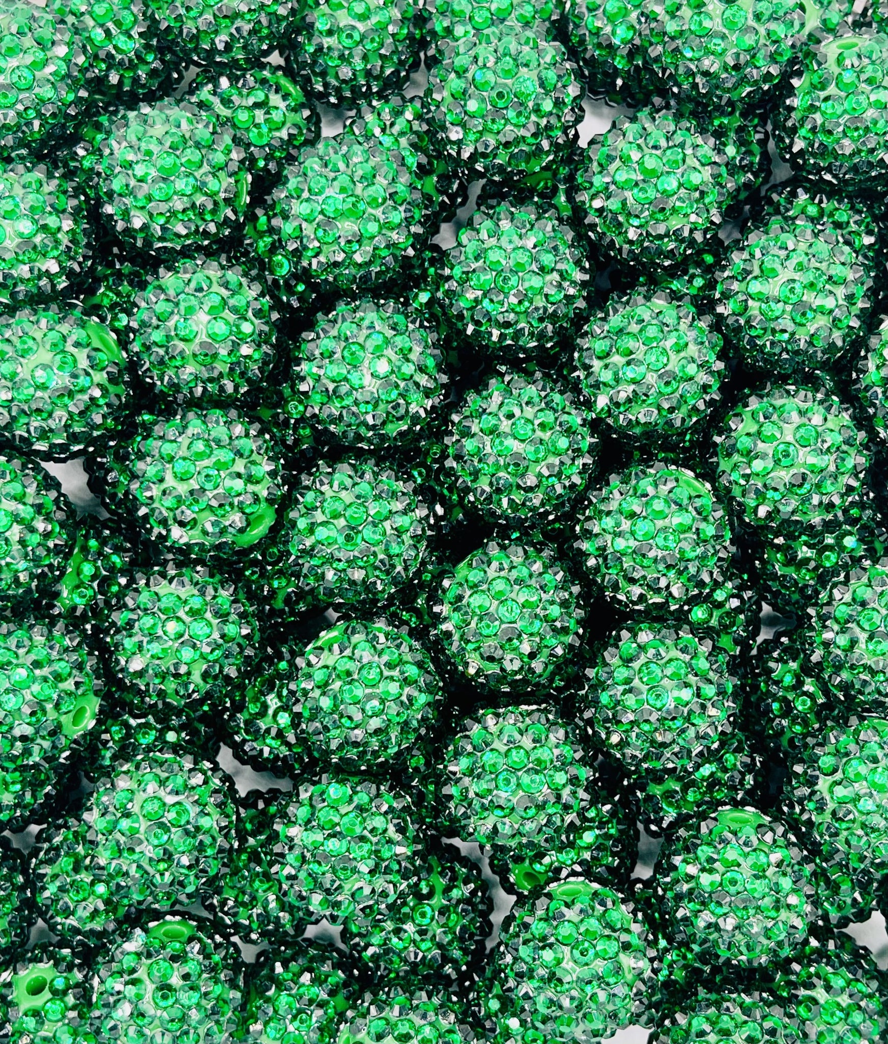 Emerald Rhinestone Beads!
