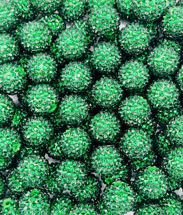 Emerald Rhinestone Beads!