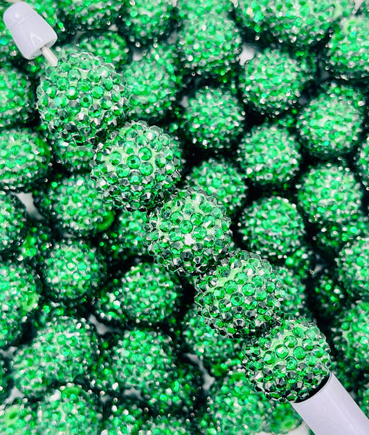 Emerald Rhinestone Beads!