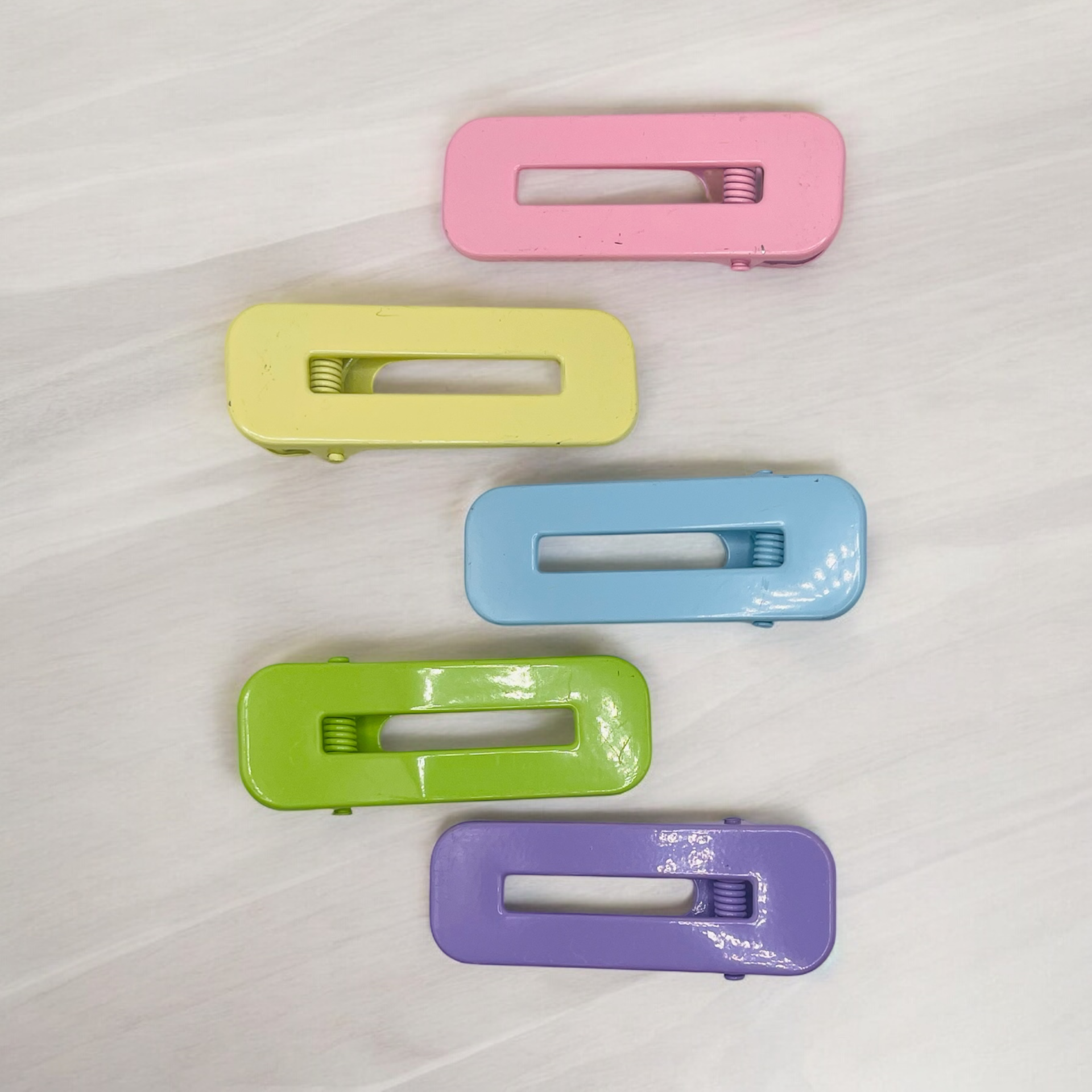 Glossy Pastel Hair Clip Set – Ideal for Styling & Decoden