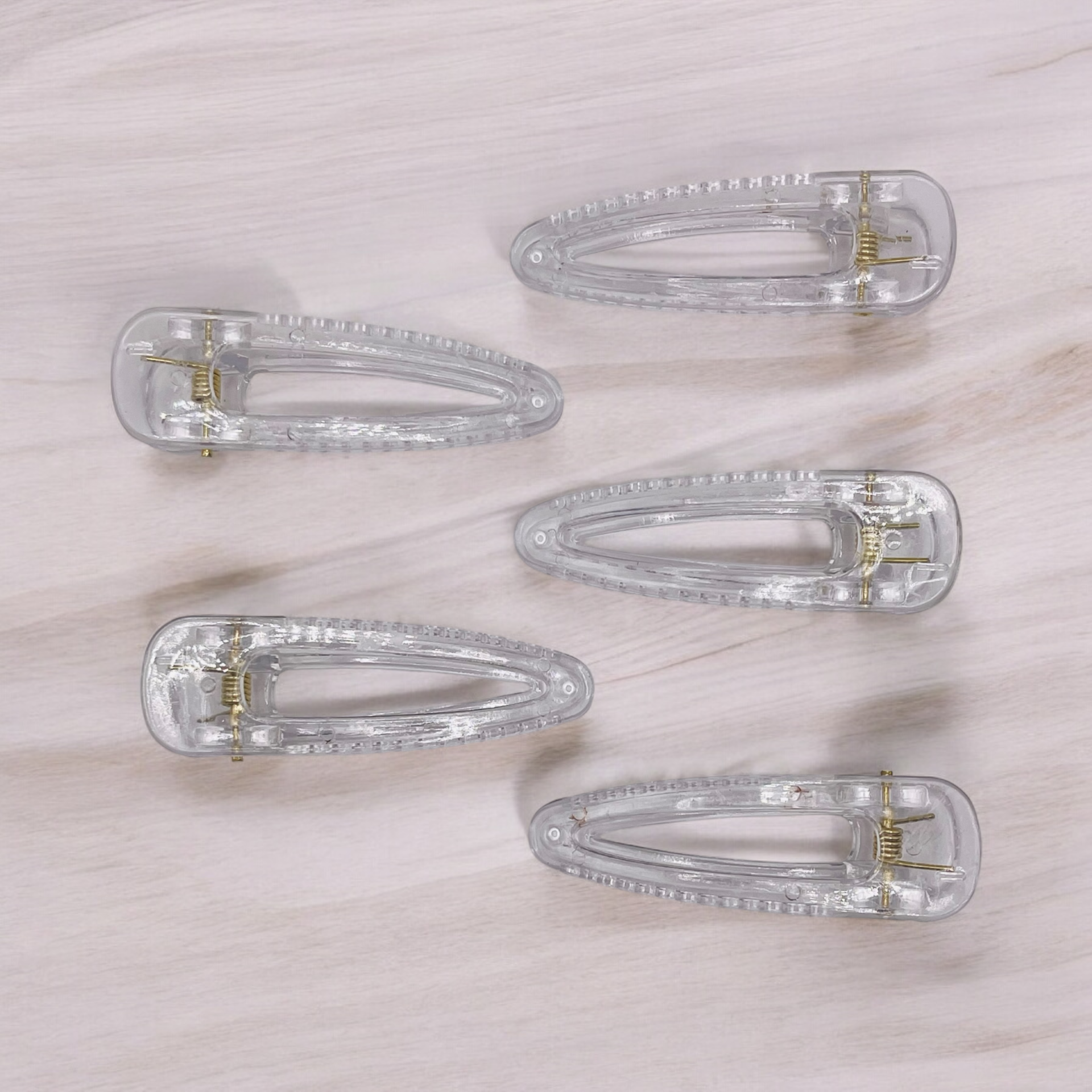 Clear Minimalist Hair Clip Set