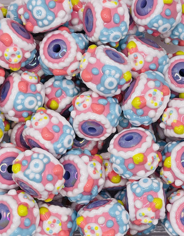 Hand-Painted Pastel Texture Bead Mix