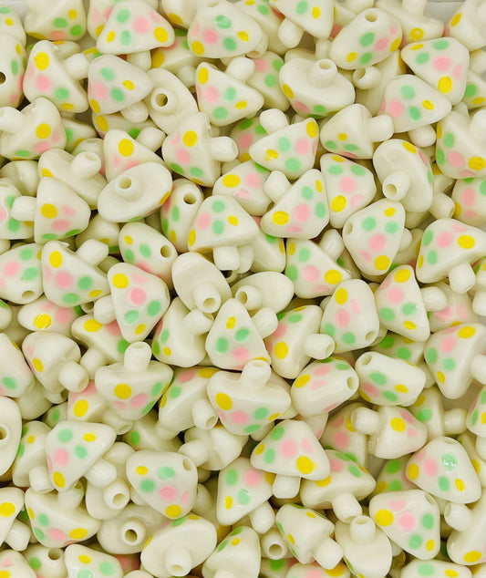 Luminous Polka Dot Mushroom Beads