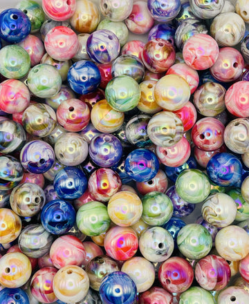 Marble-Style Acrylic Beads - Perfect for Unique DIY Creations
