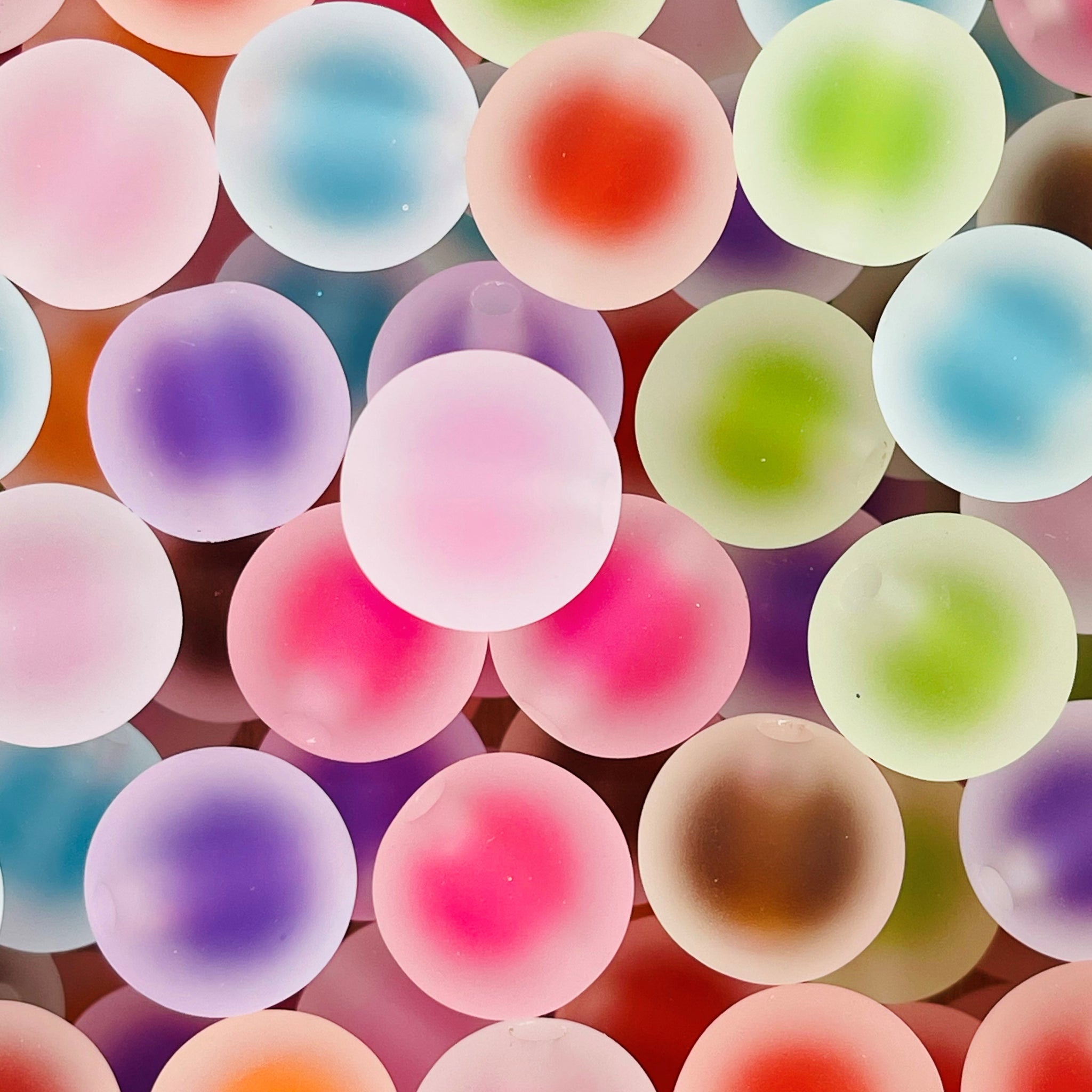 Frosted Colored Beads