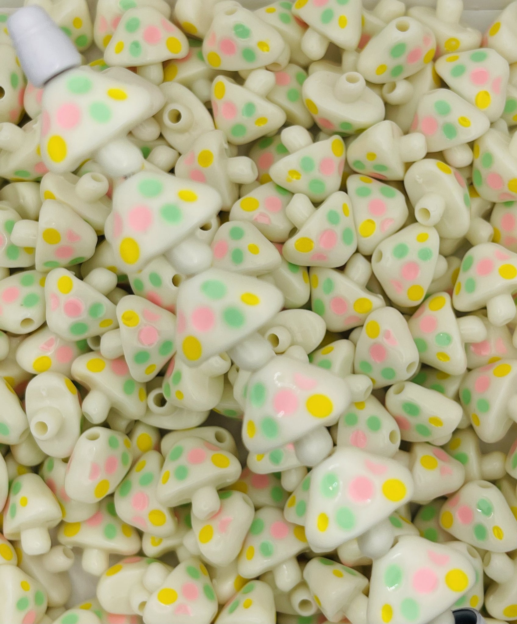 Luminous Polka Dot Mushroom Beads