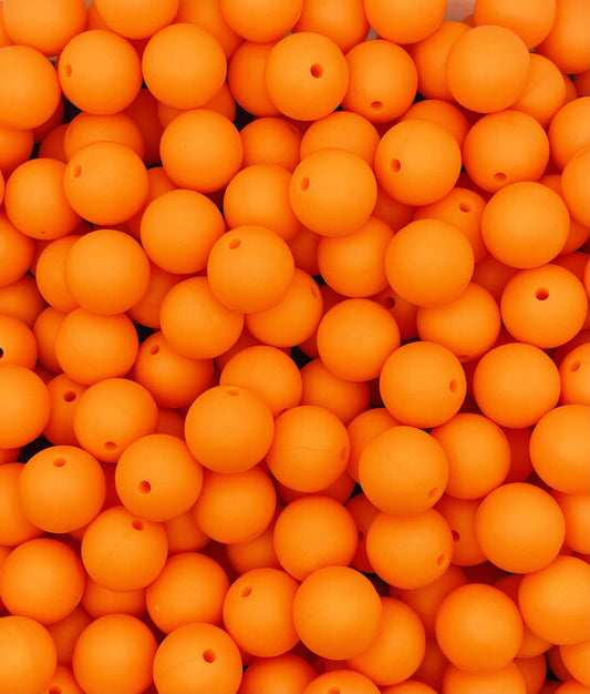 Orange Silicone Beads