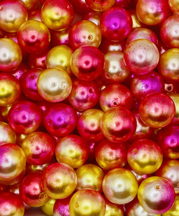 Pink and Yellow Ombre Bubblegum Beads
