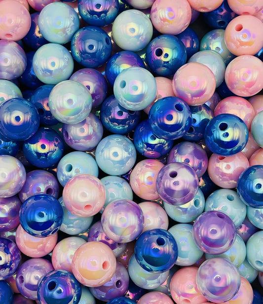 Rainbow Shine Bubblegum Bead Collection – Bold &amp; Glossy Round Beads