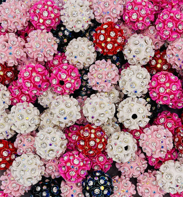 Rhinestone-Studded Flower Beads