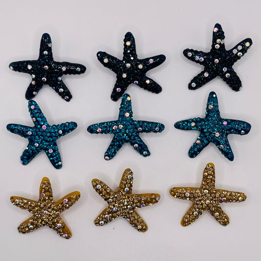 Starfish beads with rhinestones